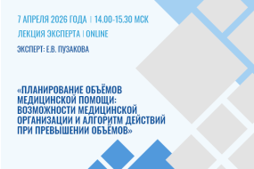Лекция эксперта «Планирование объёмов медицинской помощи: возможности медицинской организации и алгоритм действий при превышении объёмов»